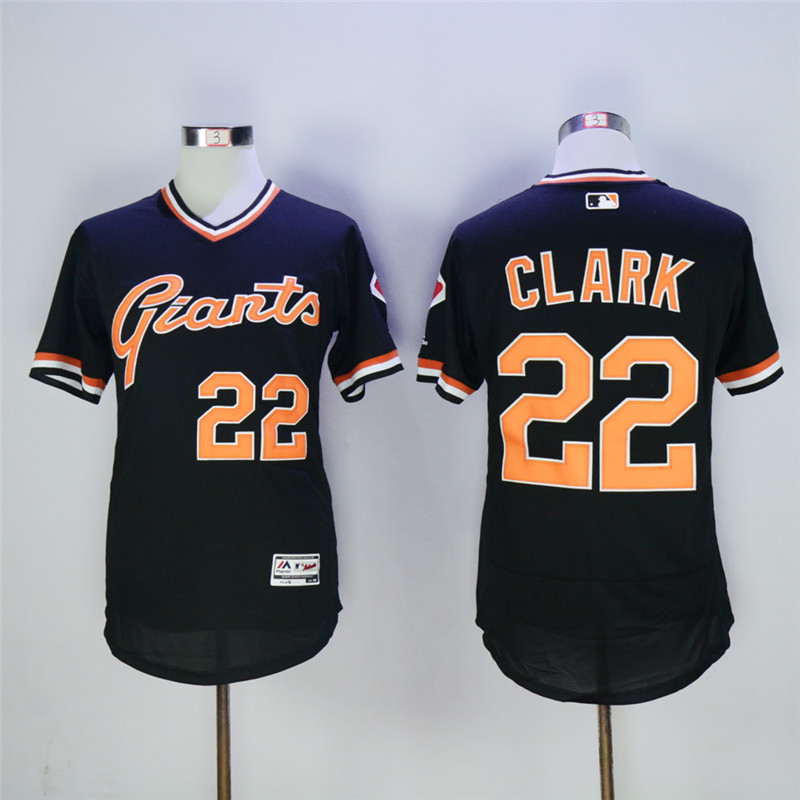 Men's San Franciscoc Giants #22 Will Clark Black Flexbase Stitched MLB Jersey